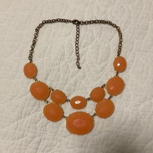 Peachy Orange Statement Necklace
